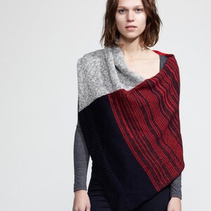 Beginner Poncho Knitting Pattern PDF | Easy Alpaca Poncho Wrap | Soft Shawl Scarf Style Poncho Knit Pattern