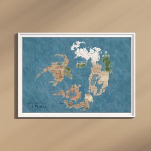 Póster del mapa del mundo de Final Fantasy VIII, impresión del mapa del juego FF8, arte de pared del Jardín de Balamb, atlas de fantasía RPG, regalo de decoración de videojuegos