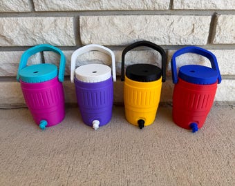 Mini Cooler Can Coozie | 3D Printed Drink Holder with Lid | Cute Beverage Cooler | Camping Party Favor | Multiple Colors