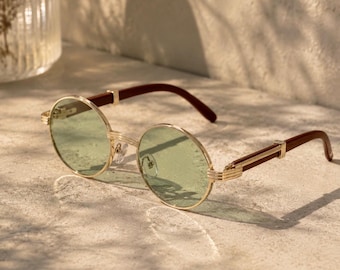 Unisex Sunglasses – Trendy Round & Gold UV Protection Shades