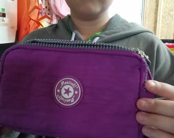 Meetsells Purple Wristlet Wallet with Zipper - Free Shipping