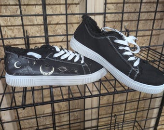 Women's No Label Sneakers with Unique Celestial Design - Free Shipping on +
