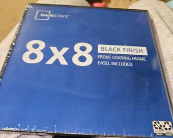 Sleek Black 8x8 Picture Frame - Free Shipping!