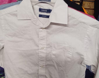 Camisa de vestir blanca elástica para hombre Izod, talla 12 - Envío gratis