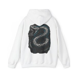 Graphic Hoodie: Broken Python Design - Distressed Urban Style image 2