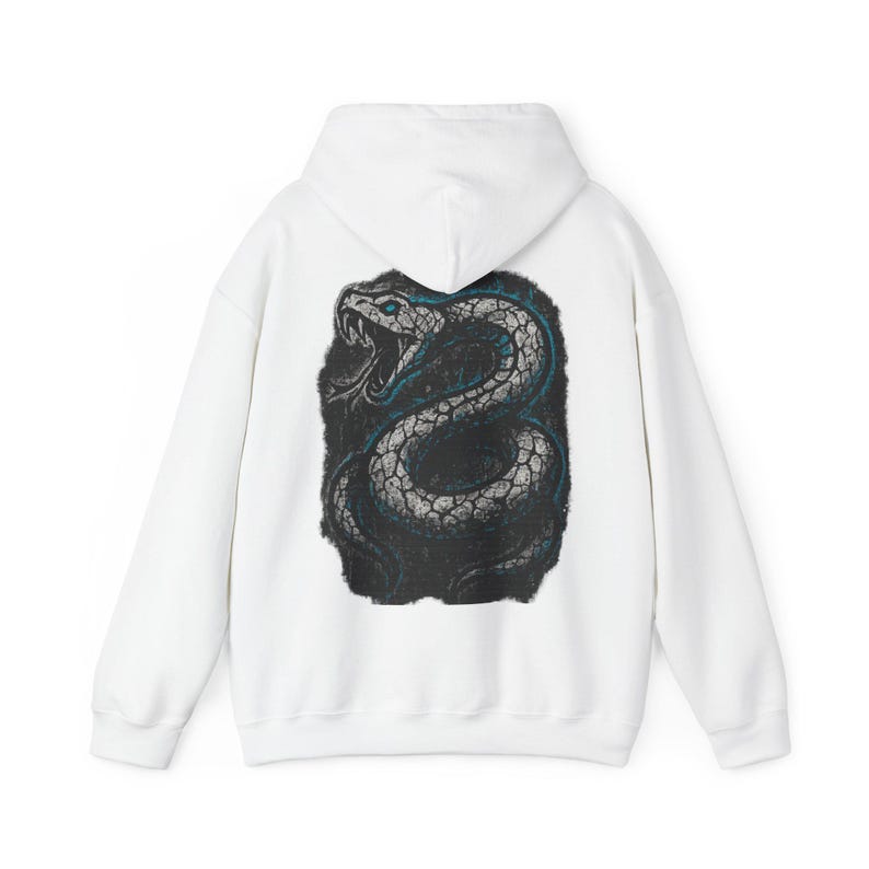 Graphic Hoodie: Broken Python Design - Distressed Urban Style image 2