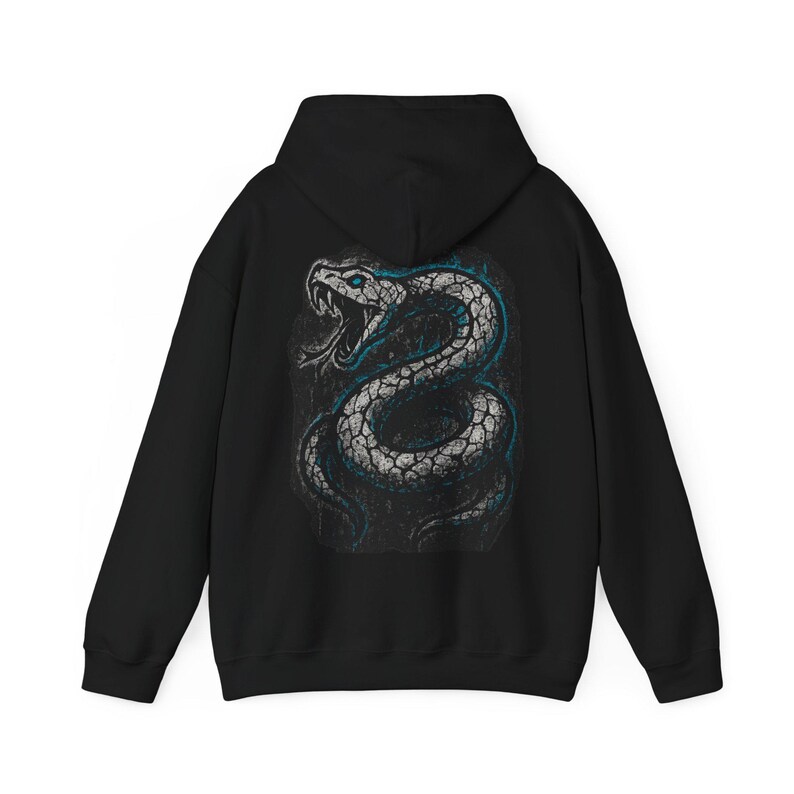 Graphic Hoodie: Broken Python Design - Distressed Urban Style image 1