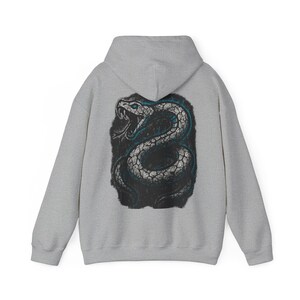 Graphic Hoodie: Broken Python Design - Distressed Urban Style image 3