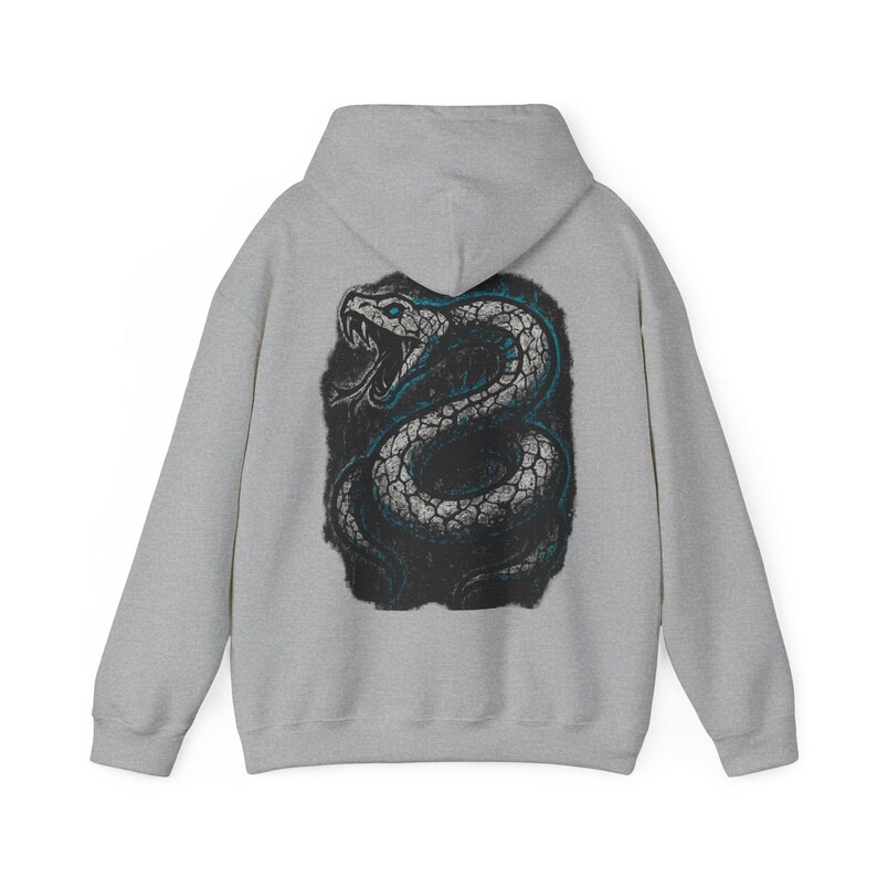 Graphic Hoodie: Broken Python Design - Distressed Urban Style image 3