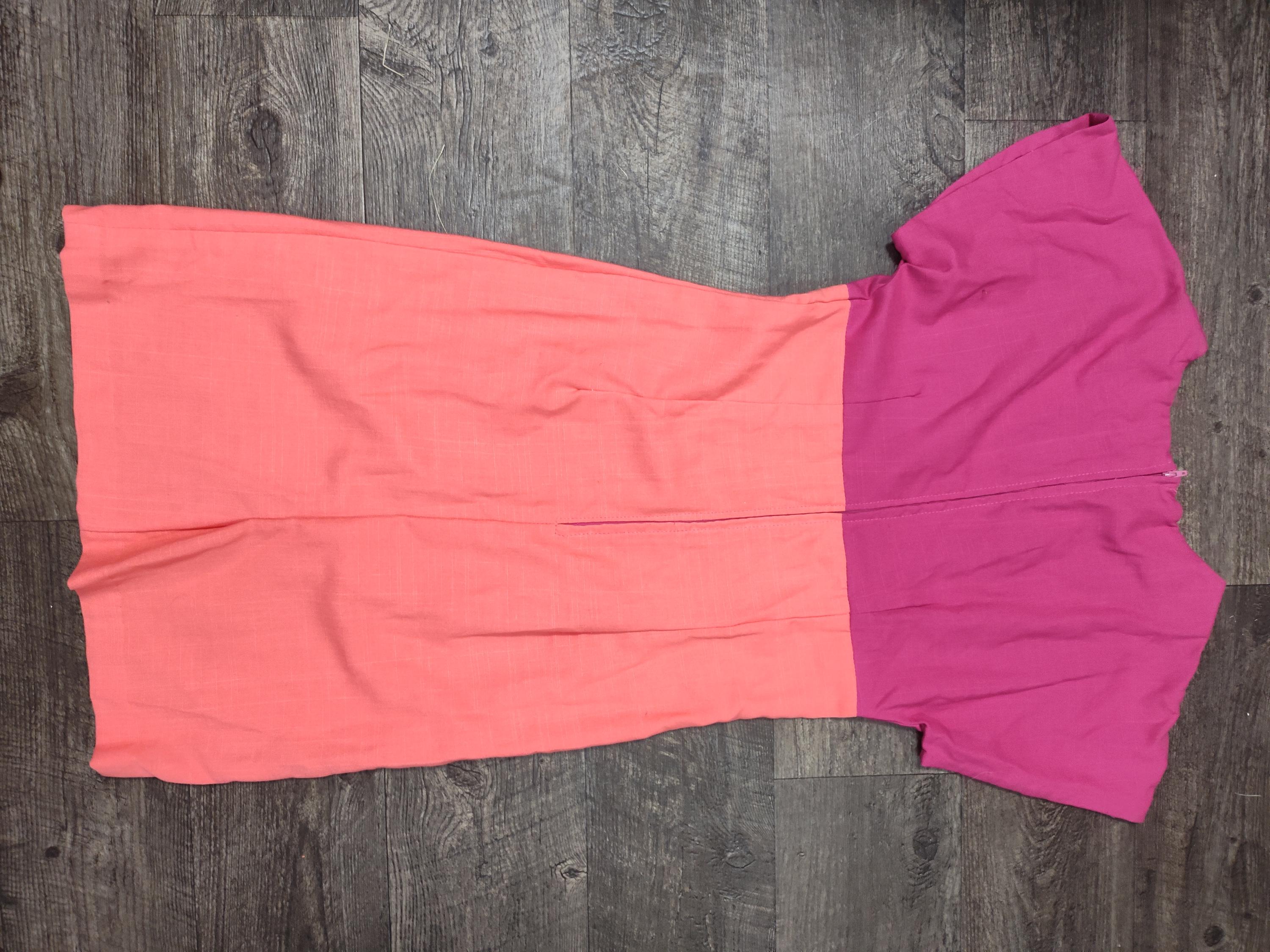 Vintage handmade Bridesmaid Dress Pink Coral Size Small