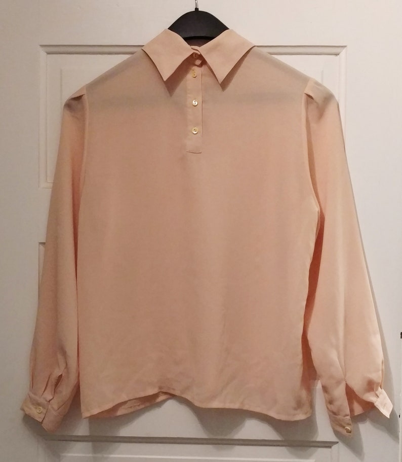Rockabilly size 12 Pink Peach Blouse