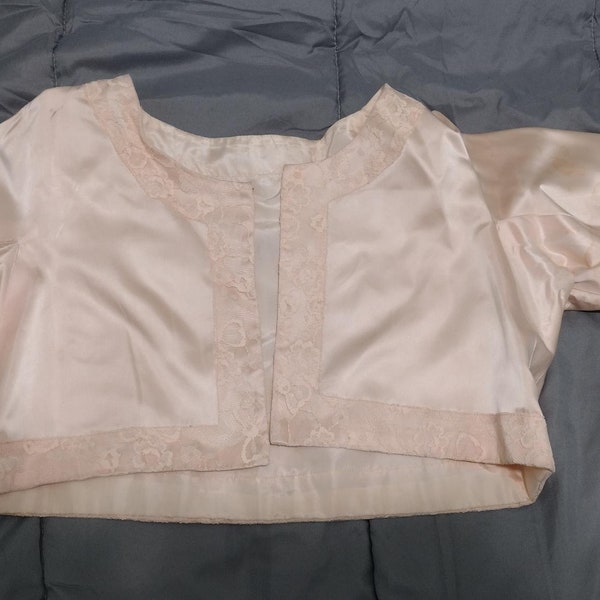 1950's Light Pink Evening Bolero Jacket size Medium/Large