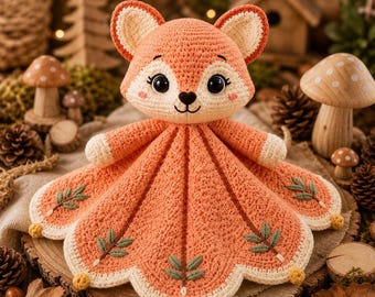 Crochet Fox Amigurumi Pattern PDF, peluche Woodland, cadeau poupée DIY, téléchargement immédiat