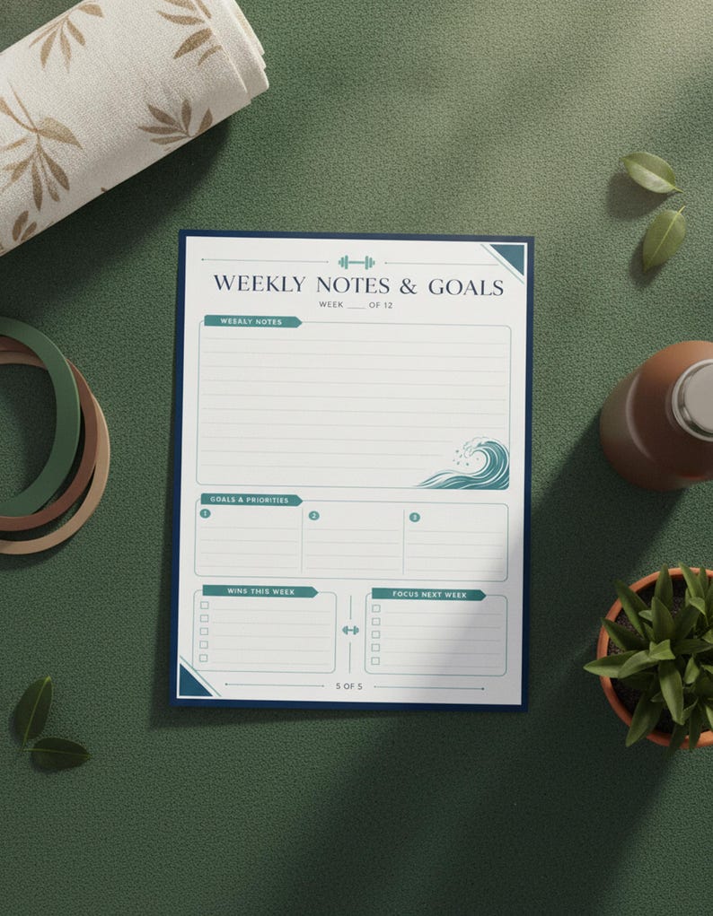 T Card Routine Sign Off 84-day Exercise Routine Planner, Wellness Achievement Record (digital ...