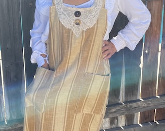 Women's Shabby Chic Shop Apron | Japanese Artist Smock