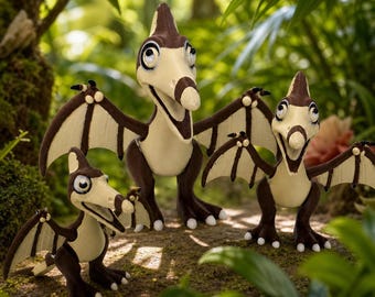 Pterodáctilo articulado impreso en 3D / Juguete de dinosaurio volador articulado (impresión en el sitio)