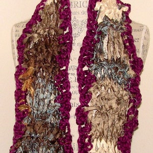 Handknit Fashion Scarf- Winter Wine