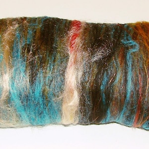 Smooth Art Batt for Spinning and Felting- Bee-Eater Blues