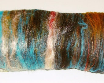 Smooth Art Batt for Spinning and Felting- Bee-Eater Blues