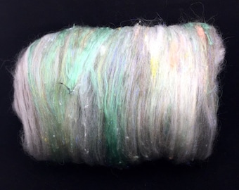 Smooth Art Batt for Spinning and Felting- Alabaster Dreams