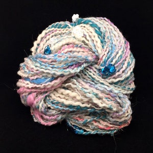 Handspun Bulky Art Yarn- Baby Shower