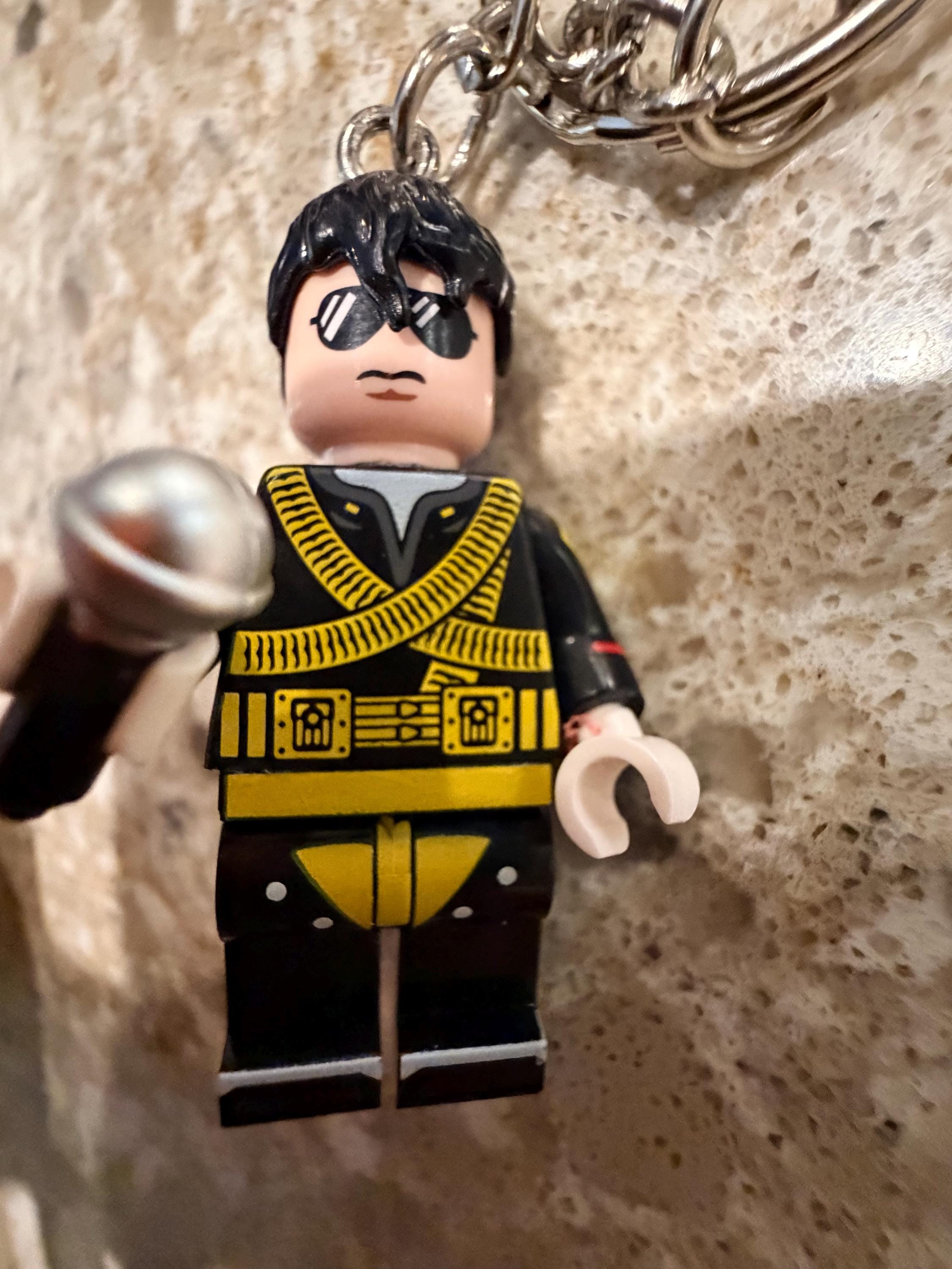 Lego Minifigure Keychain Michael Jackson - Etsy