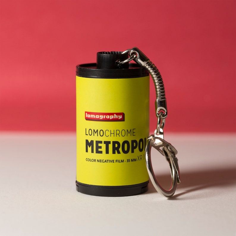 35mm C-41 Color Film Canister Keychains, Gift for Him, Gift for Her, Love of Photography, Love of Film Lomo Metropolis