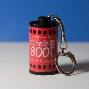 35mm C-41 Color Film Canister Keychains, Gift for Him, Gift for Her, Love of Photography, Love of Film CineStill 800T