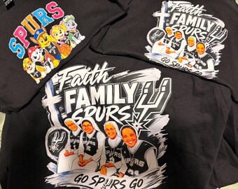 Personalized Spurs Basketball Team T-Shirt Graphic Tee