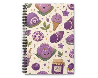 Ube Dreams Pattern Spiralblock | Liniertes Journal