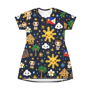 Bahay Kubo Dreams T-Shirt Kleid Bild 2