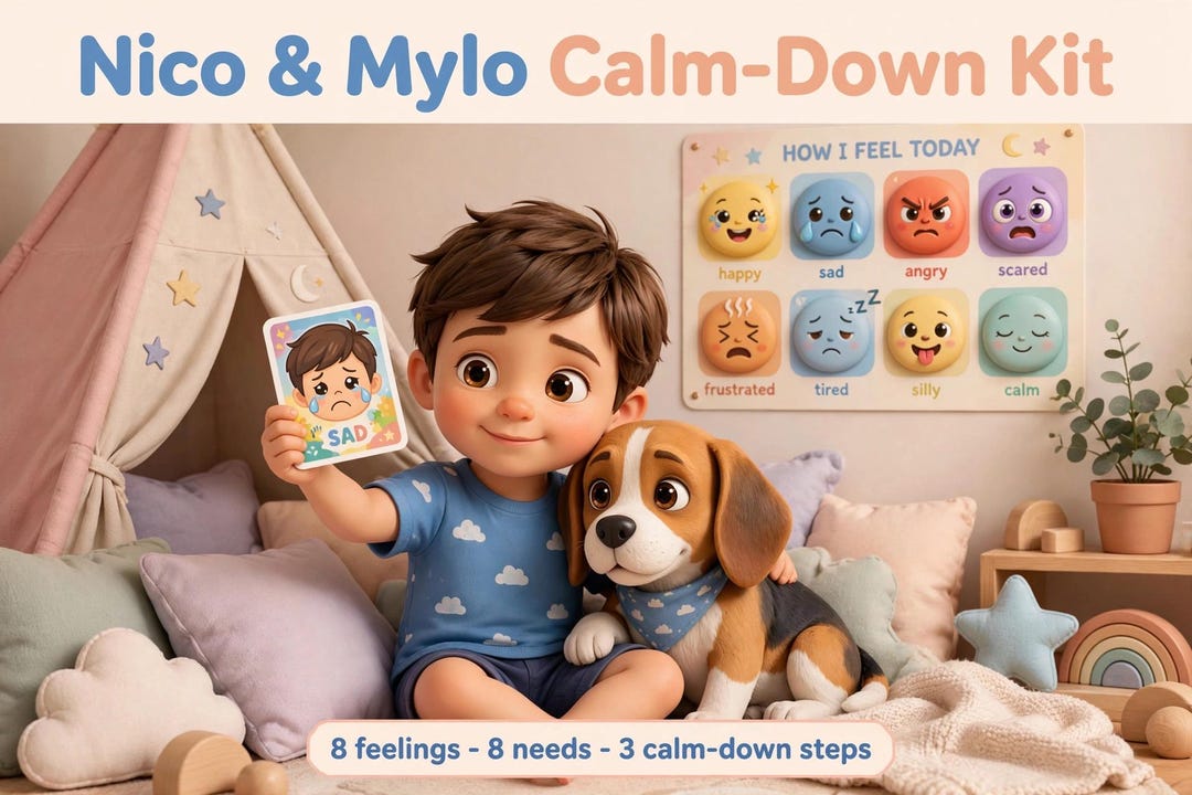 Nico & Mylo Calm-down Kit | Emotions and Self-regulation Cards (digital ...