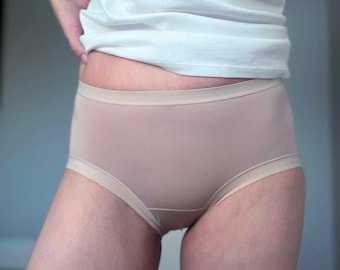 Women's Modal Briefs, Mulberry Silk Gusset, Mid Rise Breathable Underwear