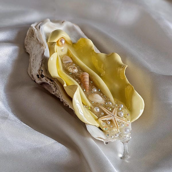 Oyster Shell Vulva Sculpture | LDR Collection | No. 115 | Sad Gal Co.