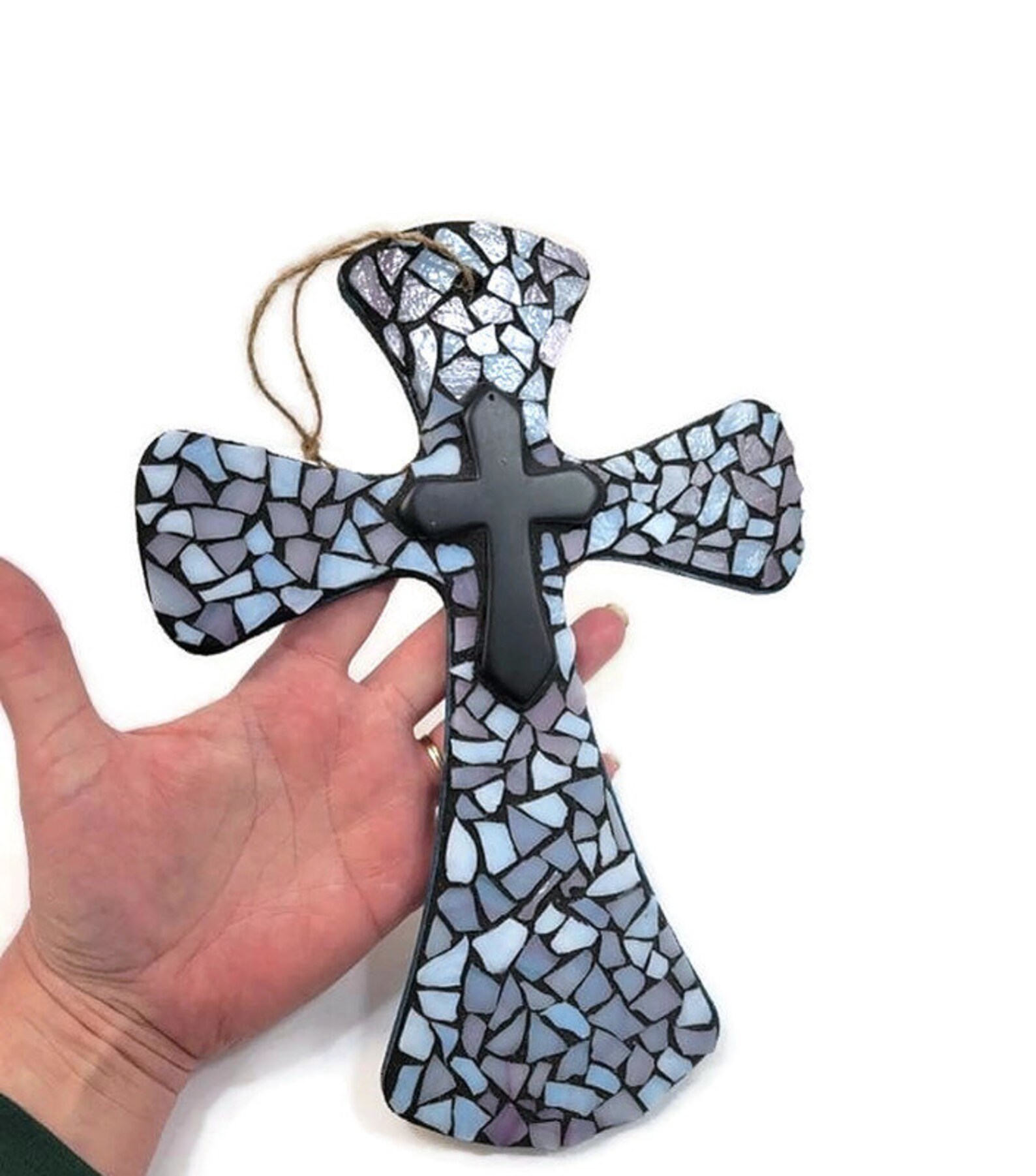 Mosaic Cross Wall Hanging Wall Art Religious Art Christian Etsy