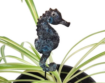 Seahorse Plant Stake Beach Potted Plant Bling Under The Sea Garden Theme Decor Indoor Outdoor Plant Marker Plant Lover Gift For Gardeners