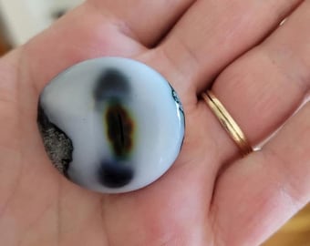 Blau ton Fused Glas Magnet, Küche, Kühlschrank, rund, Auge, Büro, stark, zurück zur Schule, Strumpftopf, Unisex Geschenk, Muttertag