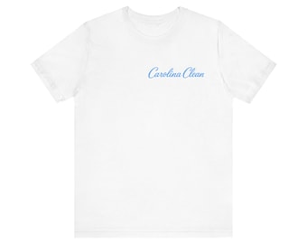 Camiseta unisex Carolina Clean / Camiseta Carolina Blue Script / Ropa de Carolina del Norte / Ropa urbana de Charlotte / Bella Canvas 3001
