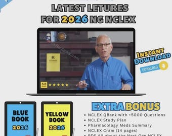 NCLEX-RN 2026 Ultimate Bundle - Blue Book, Yellow Book, and Questions, BONUS Included
