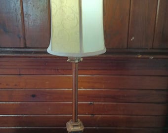 Vintage Hollywood Regency Tall Buffet Lamp - Marked "© BI" (32.5")