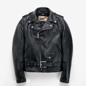 Schott NYC 618 Perfecto Motorradjacke aus Rindsleder, Herren, Schwarz, Biker-Stil, USA, Vintage