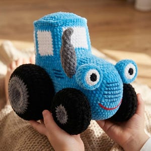 Farm Tractor Crochet Pattern | Amigurumi Tractor Toy PDF | Cute Chunky Vehicle Amigurumi Tutorial | Instant Download