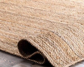 Tapis en jute naturel, tapis tressé en jute, tapis bohème en jute, tapis rectangulaire en jute, tapis décoratif bohème, tapis en jute, tapis en jute, tapis d'Halloween, tapis sur mesure