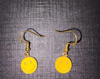 Smiley Face Dangle Earrings