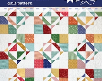 Digital Download Wallah! Quilt Pattern by Material Girlfriends /Layer cake quilt pattern / Charm pack Quilt pattern/ Easy quilt pattern