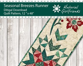 Digital Download Seasonal Breezes Quilt Pattern by Material Girlfriends