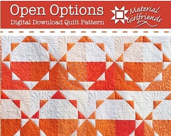 Digital Download Open Options Quilt Pattern, Quilt Pattern for Beginners, Quilt Pattern for Gift, Modern Layer cake quilt pattern