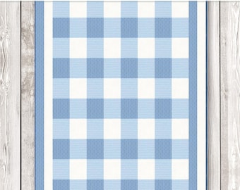 Digital Download 3YD Oscar Quilt Pattern by Material Girlfriends, Beginner-Friendly, Buffalo Check three yard pattern