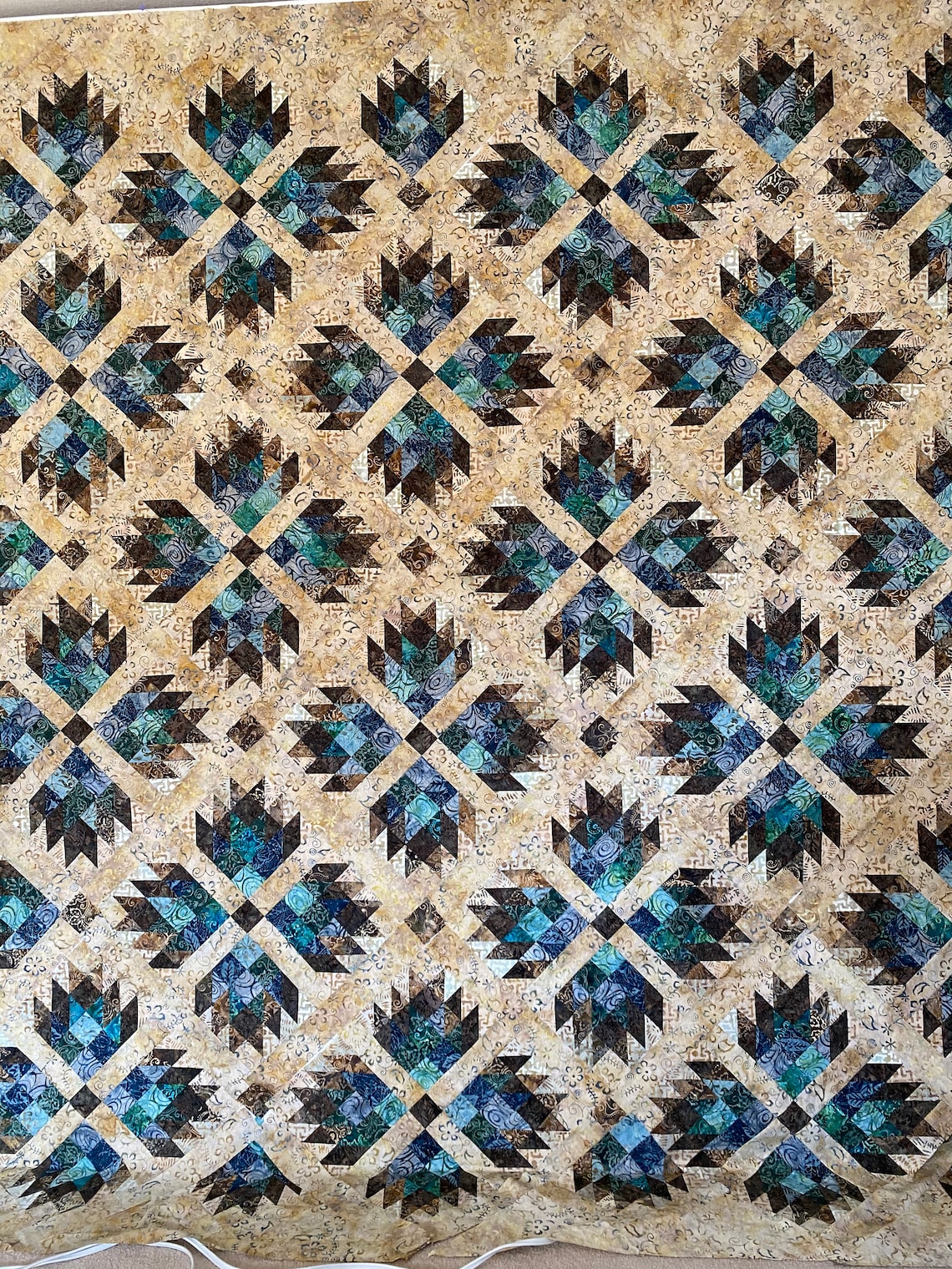 Digital Download Double Bear Paw Quilt Pattern by Material Etsy