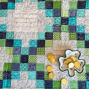 Digital Download Double Irish Chain Quilt Pattern / Traditional block with a Modern twist/ throw quilt pattern/ beginner easy quilt pattern/ image 2